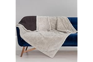 Pawsee Manta para Perros Impermeable, Lavable Cama para Perros Felpa y Antideslizante Impermeable con Super Suave Sherpa Manta para Perros Manta