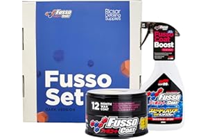 SOFT99 Boxed Fusso Bundle - Fusso Coat Dark 12 Month Wax + Speed Barrier Quick Detailer 500ml -12 Months Car Wax, Durable Paintwork, Gloss and Protection with Maintenance QD Spray