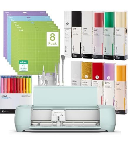 Cricut Maker 3 Mega Bundle 2025 | Plotter De Découpe 300+ Matériaux, Vinyle, Papier, Tissu | Sans Mat Jusqu'à 3,6m - 3