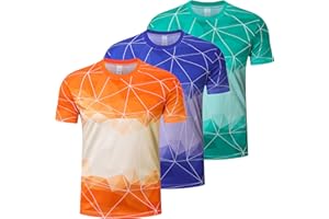 Gaiatiger 1 or 3 Pack Men's T-Shirt Quick Dry Short Sleeve Workout Running Tops for Men Breathable Gym Athletic Tee Shirts