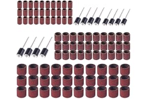 BESTOMZ 102 Stück Schleifhülsen Schleifen Dorn Set für Nagelfräser Maniküre