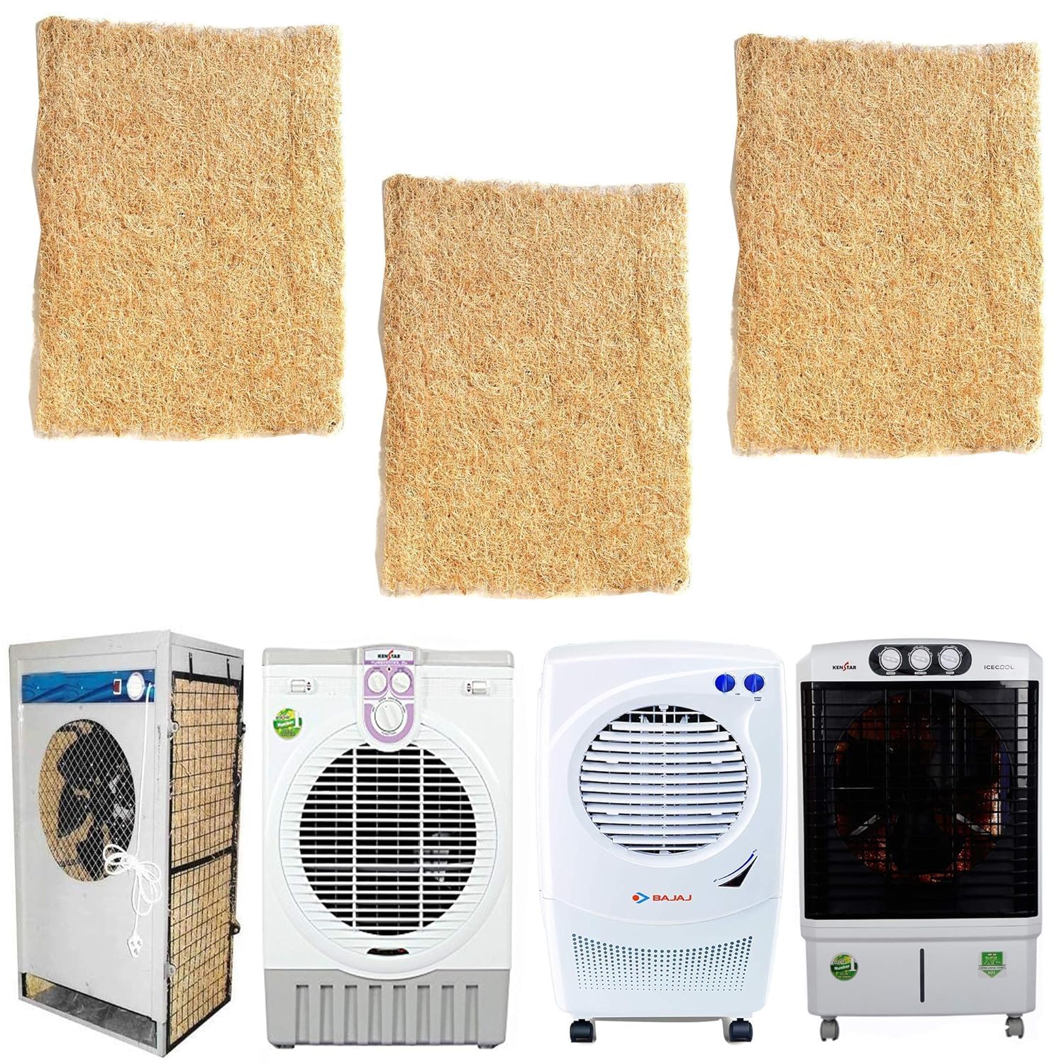 NUVIKA'S Air Cooler Cooling Pads Review: Wood Wool Set of 3, Size 18x24 Inches