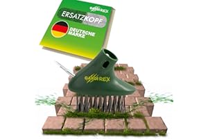 ‎GARDI REX Gardi REX Unkrautbürste Ersatzkopf - Freischneider - Gartenarbeit Fugenkratzer - Unkrautkratzer mit Metallsporn - Fugenbürste zum Beseitigen von Gras und Moos aus Platten-Fugen