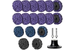 TENDAK Dischi di sgrossatura, 17 pezzi 2 pollici Dischi in nylon, di dischi per la pulizia grossolana, Disco abrasivo per rimozione ruggine per la lucidatura della molatura dell'acciaio del metallo (50 mm)