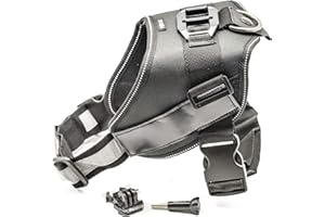 PROtastic® Support pour Chien de Luxe (Grand) pour caméras d'action GoPro/Xiaomi/SJCAM - Idéal pour Filmer des Animaux domestiques!