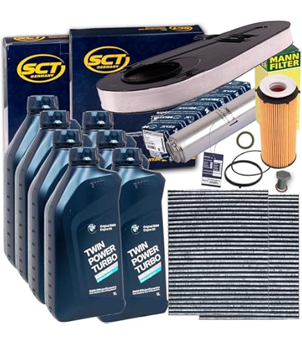 Inspektionspaket + Motoröl 5W30 Für BMW 5er F10 F11 520 518 D D