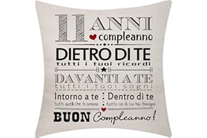 AOCASO 11° Regalo di compleanno per adolescenti Ragazze Ragazzi Copri cuscino per 11 anni 11° Compleanno Buon Compleanno Ispiratore Copri cuscino di compleanno per sorella amici figlia figlio nipote (11)