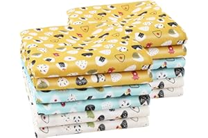 HOULIFE Animal Panda Pattern Handkerchiefs Ladies 100% 60S Cotton Cute Colorful Print Hankies 34x34cm for Womens Girls Students 6/12 Pieces