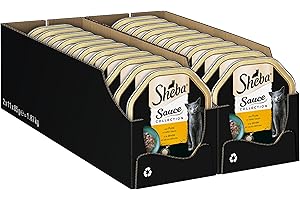 SHEBA Schale Nassfutter für Katzen Sauce Collection mit Pute in Heller Sauce 2 x 11 x 85g
