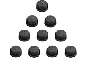 LHFACC 1/2 Inch Malleable Cast Iron Black Pipe Caps Pipe Fittings for DIY Vintage Furniture 10 Pack