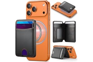 XMTON für MagSafe Wallet, 6 Kartenhalter mit RFID Schutz, Leder Geldbeutel‌ mit Ständer, Slim Magnetische Portmonee‌ für iPhone 17/16/15/14/13/12 Serie und für Pixel 10/Pro/Pro XL/Pro Fold, Black