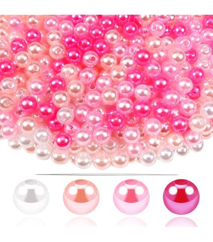 1000 Stück Runde Acryl-Perlen, 6 Mm, Hot Pink – Glatt, Undurchsichtig, Ideal Für Schmuck & DIY