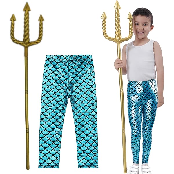 Concept de Poseidon dieu grec de la mer avec un trident et des éléments