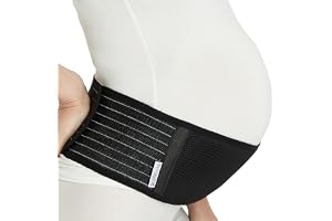 NeoTech Care Justerbart Gravidbä - Lätt och ventilerande magstödsband för gravida kvinnor (Svart, Vanlig storlek)