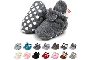 TMEOG Unisex Baby Crawling Shoes, Winter Shoes, Wool Shoes, for Newborns, Boots, Booties, Lined Boots, for Babies Ages 0-18 Months