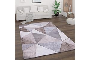 Paco Home Dywan Do Salonu ZKr鏒kim W這siem Styl Vintage Abstrakcyjny Modny Geometryczny Wz鏎 WRomby, Rozmiar:160x220 cm, Kolor:Be穎wy