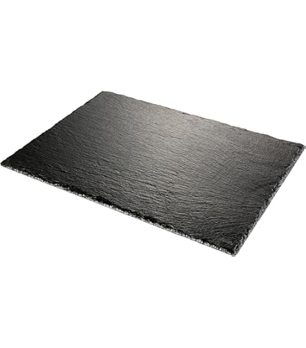 eGenuss Servizio piatti moderni 6 persone in ardesia piatti rettangolari piatti piani neri pietra vassoi in ardesia set aperitivo sushi tagliere formaggi salumi 30x20 cm