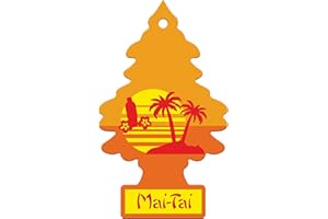 WUNDER-BAUM Little Trees Air Freshener Tree MTR0063 Mai Tai Fragrance For Car Home Boat Caravan - Single Pack