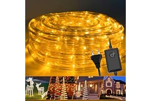 ‎JOPASSY Jopassy LED Lichterschlauch für außen, 50m LED Lichtschlauch mit 9 Leuchtmodi, Lichtschläuche Wasserfest, Lichterkette für Garten Deko, Led schlauch-Warmweiß