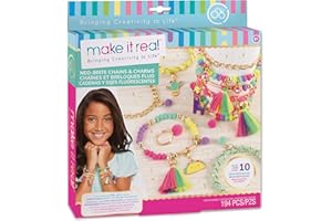 Make It Real Bracelet Making Kit with Neon Bracelet Beads - Girls Friendship Jewellery - Arts and Crafts for Kids