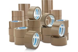 Rapesco 1743 Rullar Stark Kraftig Packtejp, 50 mm x 60 m, Brun, 48 Pack