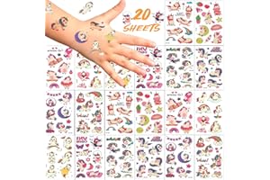POWMAG 20 Pcs Tatuajes Unicornio Niña, Calcomanias Tatuajes Unicornio, Tatuajes Temporales para Niñas, Tatoos Infantiles Niña