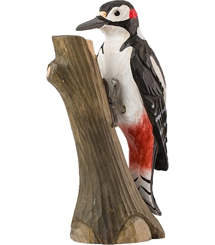 DecoBird Grünspecht - Handgeschnitzte Holzvögel - Wildlife Garden