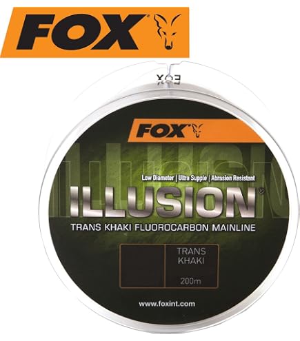 Fil Fluorocarboné Fox Edges Illusion Soft - Vert Naturel 30 M - Pour Pêche à La Carpe