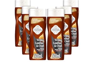 Imperial Leather White Leather & Oud Signature 2 in1 Body Wash Shower Gel Signature Oil Blend, Creamy Lather, Gentle Skin Care, Bulk Buy, Pack of 6x500ml