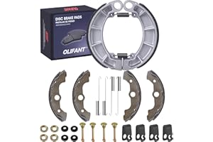 OLIFANT Front & Rear Brake Shoes for Honda Rancher 350 2000-2006/ Honda Rancher 400 2004-2007/Honda Foreman 400 1995-2003/Honda Foreman 450 1998-2004