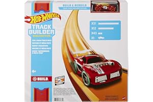 Hot Wheels Coche y Megapista, Accesorios para Pistas y Coche de Juguete niños +4 años, Incluye 43 Conectores y un Total de 12 Metros de Rectas, FTL69