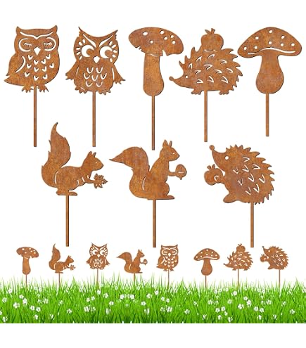 Lot de 3 décorations de jardin en forme de papillon rouillé, bouchon de lit, décoration de jardin en rouille, décoration de jardin en rouille, bouchon de pot - France