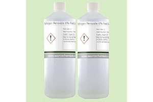 SOURCE CHEMICALS Hydrogen Peroxide (H2O2) 6% BP Food Grade 2 x 1 Litre (2L) Inc Delivery 20 Vols