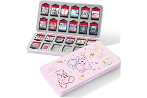 Koecya for Nintendo Switch Game Case with 24 Game Holder Slots and 24 SD Micro Card Slots for Nintendo Switch/Lite/OLED,Cute Cartoon Games Cartridge Cases for Boys Kids Girls Kawaii Storage Box, Kabi