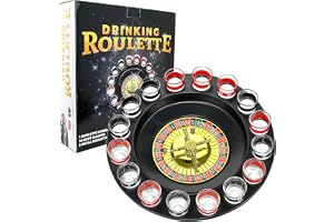 WANTED Shot Glass Roulette Drinking Game komplett set dryckesspel, plast, röd/svart, 16 st