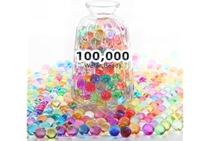 Awrmoo 100000 Water Beads Colorful,Water Gel Jelly Beads for Vases Filler,Floting Candles,Wedding Centerpiece,Christmas Decoration,Floral Arrangement,Home Decoration