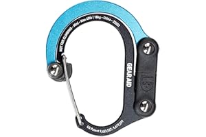 GEAR AID HEROCLIP (Mini) Mosquetón Clip y Gancho, para Colgar Bolsas, Carteras, Linternas, Cochecitos, Herramientas, Cascos, Botellas de Agua y Más