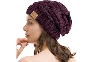 REDESS Slouchy Beanie Kapelusz dla mężczyzn i kobiet Zima Ciepły Chunky Miękki Oversize Pleciony Kapelusz