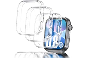 Seltureone 3 Pack Watch Case Compatible with Huawei Watch Fit 4, Soft TPU Silicone Case with Screen Protector, Full-Coverage Scratchproof Protection - Clear