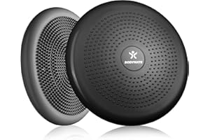 BODYMATE Cojín de Equilibrio con bombín, diámetro 34 cm | Cojín propioceptivo, cojín inestable, cojín Hinchable | Entrenamiento de Tronco, Espalda, Fitness, rehabilitación, coordinación