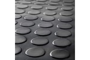 T & A UPHOLSTERY SUPPLIES LTD 2m x 1.5m | Coin Rubber Garage Flooring Matting | 16 Sizes to Choose from on This Listing | 3mm Thick Floor Mat | A Grade | 6ft 6" x 4ft 9" | 72" x 57 Inches | 200 x 150cm