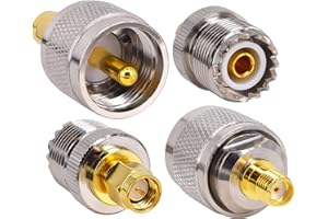 YILIANDUO Kit de 4 Piezas Adaptador SMA a UHF PL259 RF Coaxial Adaptador de Radio CB Conector de Adaptador de Antena WiFi para Radio Jamón Baofeng Wouxun Kenwood Icom Yaesu CB Radio