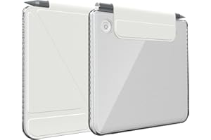 TUDIA M-FLIP Detachable Clear Magnetic Case for Kobo Libra Colour (2024) - [Auto Wake/Sleep] Shockproof Slim Transparent Back Magnetic Fold Cover with Stylus Holder (Off White)