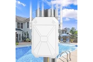 INEAUTO AC1200 Outdoor WiFi Amplifier, 5GHz & 2.4GHz Outdoor WLAN Repeater, Dual Band, IP67 Weatherproof, 6 x Swivelling Antenna, Passive PoE, AP/Repeater/Router Mode, Ethernet Port, for Gardens