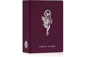 Lanpn Album Fotografico 13x18 200 con Tasche, Piccolo Biancheria Album Foto Portafoto Verticale Tascabile Tasca Viola