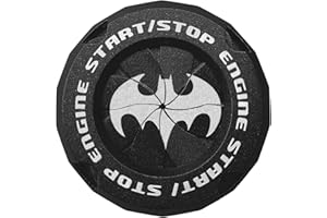 XIANGPICHI Push to Start Button Cover Rotary Car Start Button Cover Engine Start Button Cover Spin Engine Start Stop Button (F-Batman-Black)