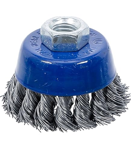 12 X Pot Brosse Brosse Métallique Ondulés 65 Mm M14 BROSSE