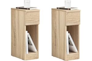 ‎SOBUY SoBuy FBT111-Nx2 Stolik Boczny na Sofie Mały stolik nocny Stół kawowy pomocniczy do sypialni 20 cm,2szt (Natura)