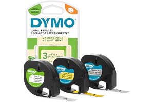 DYMO LT S0721800 Etikettband, Gul, Vit, 12 x 4 mm
