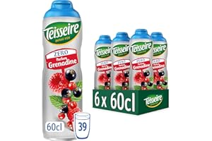Lote de 6 siropes de granadina Teisseire zero azúcar